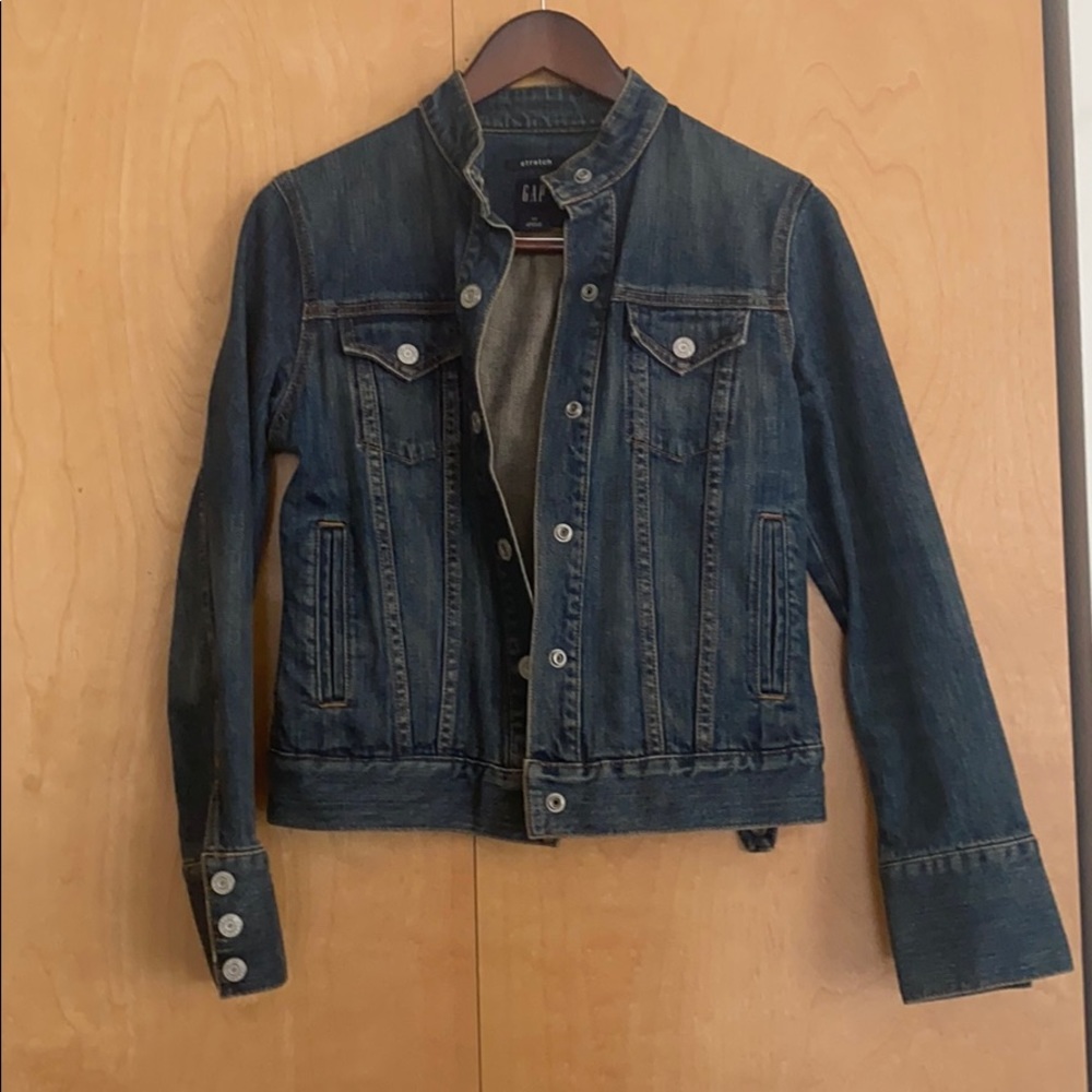 Gap Women’s Dark Stretch Denim Jean Coat Jacket
